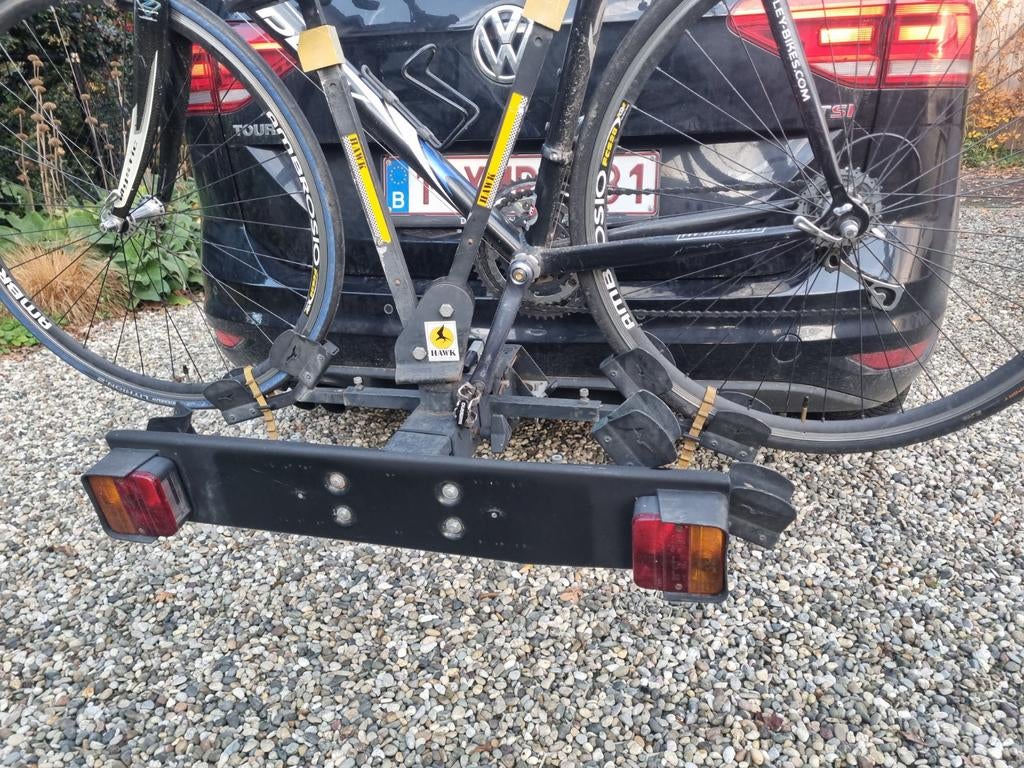 Fietsendrager Spinder / Hawk voor trekhaak, Ophalen, 2 fietsen, Gebruikt, Trekhaakdrager