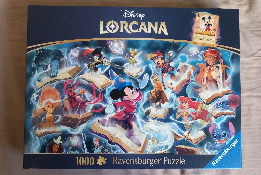 Puzzle Disney Lorcana 1000 pièces + carte, Enlèvement ou Envoi, 500 à 1500 pièces, Comme neuf, Puzzle