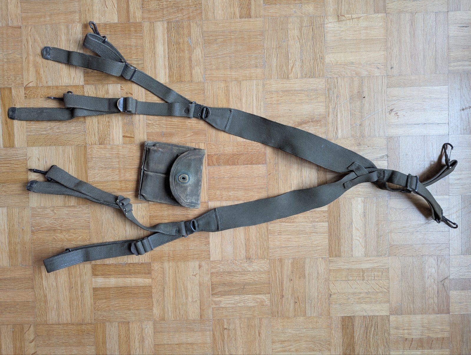 brelage m36 + portes-chargeur us M1 us ww2, Collections, Enlèvement ou Envoi, Armée de terre, Vêtements ou Chaussures