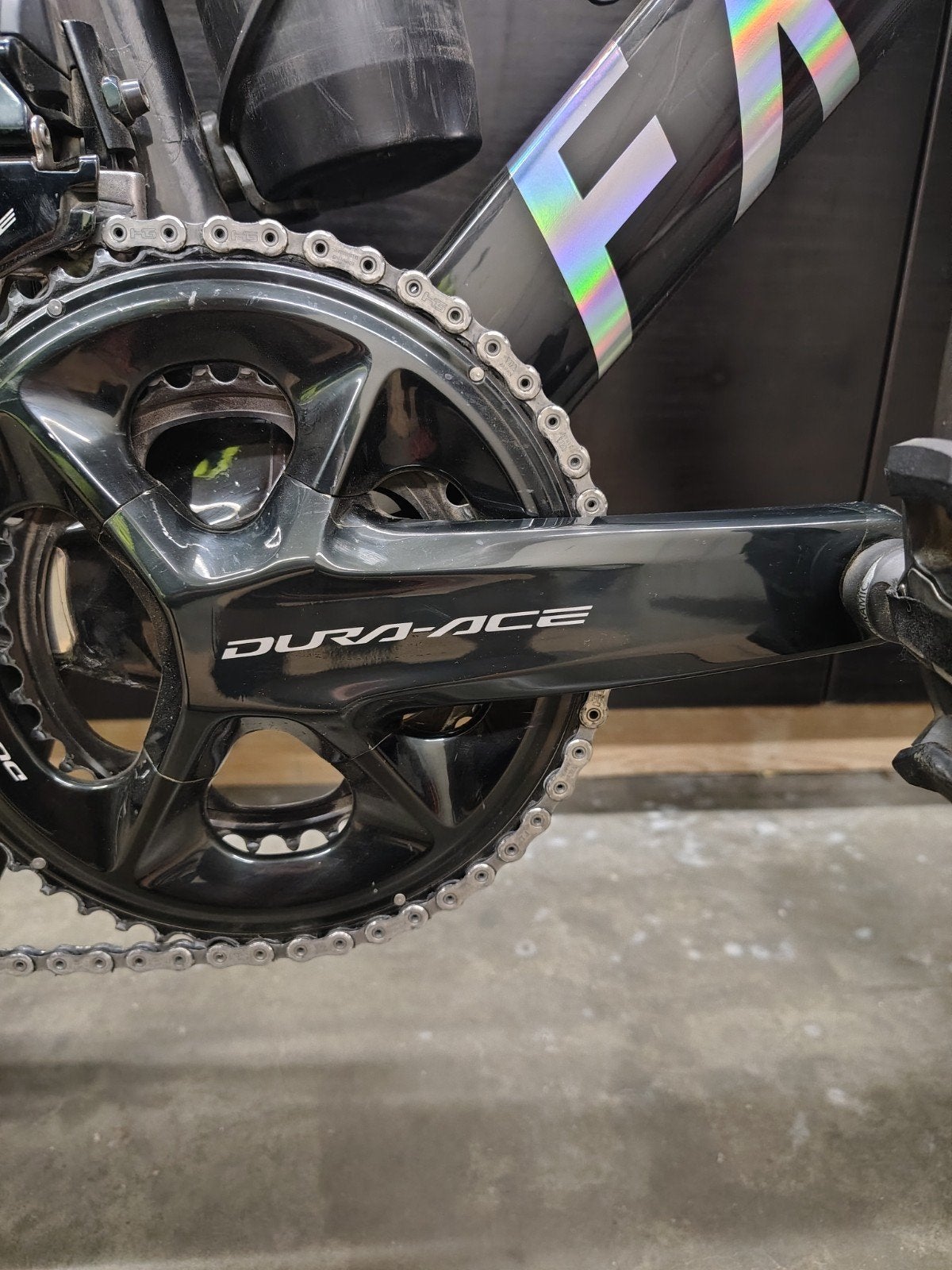 Dura ace crankstel met 4iiii power meter., Crankstel of Pedalen, Gravelbike, Ophalen of Verzenden, Zo goed als nieuw