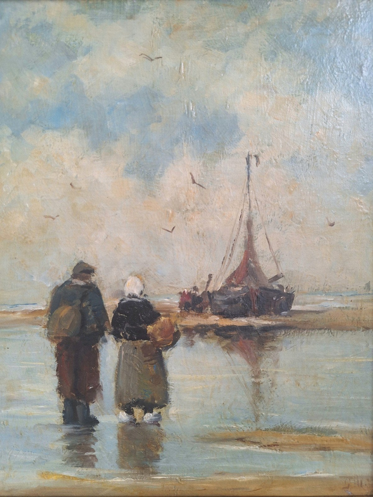 Peinture ancienne, Antiek en Kunst, Ophalen of Verzenden, Doek