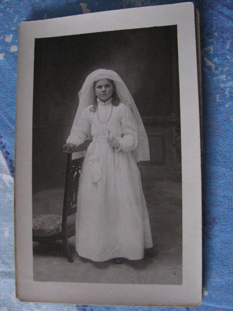 Photo de communion solennelle vintage fille 1, Enlèvement ou Envoi, Avant 1940, Photo, Comme neuf