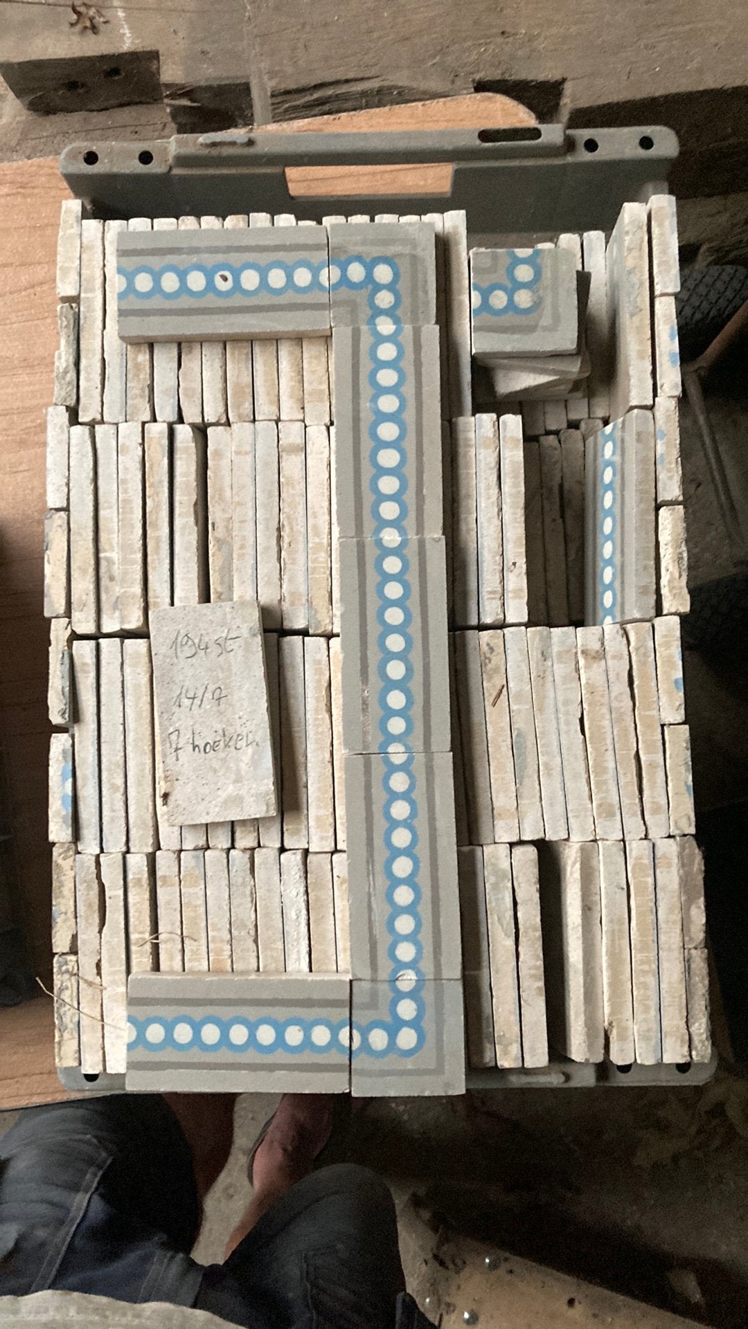 Cement tegels, Ophalen, Gebruikt