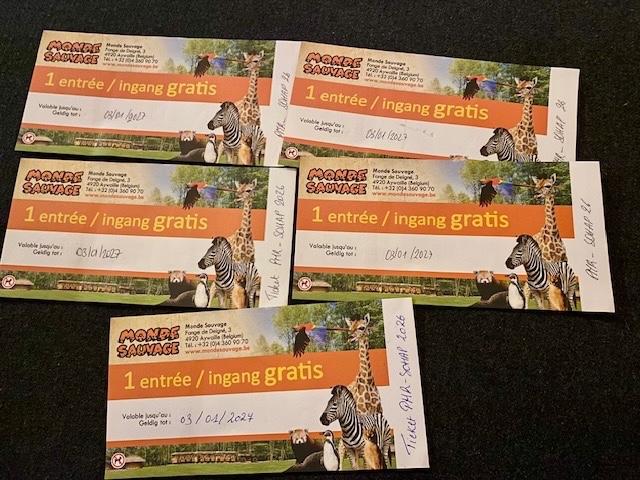 Billets pour le parc safari Monde Sauvage, Trois personnes ou plus, Bon pour Jardin zoologique