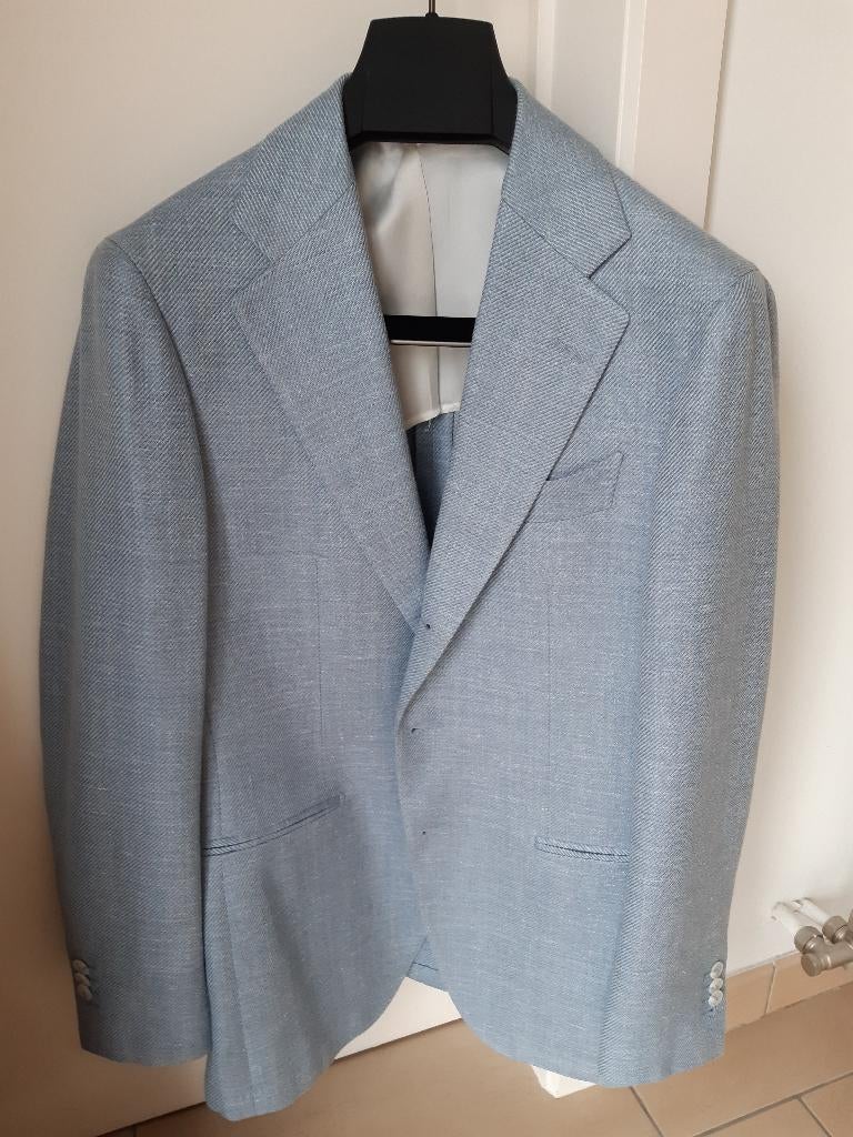 lichtblauwe suitsupply blazer maat 48, Ophalen of Verzenden, Zo goed als nieuw, Suitsupply, Maat 48/50 (M)