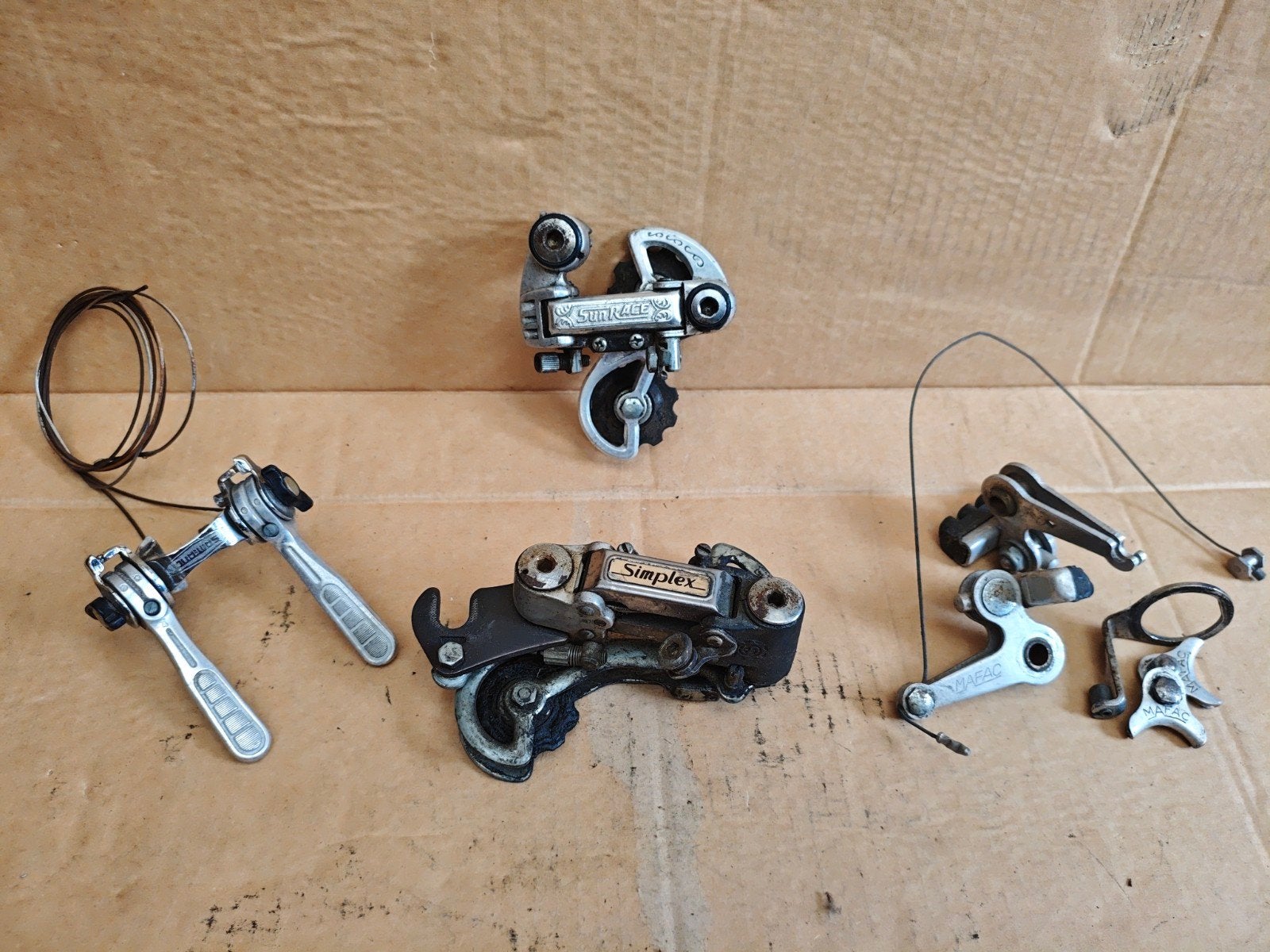Vintage derailleurs, shifters en froglegs., Fietsen en Brommers, Ophalen of Verzenden
