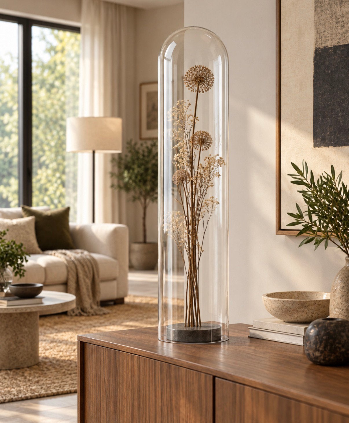 26 x Grote glazen / decoratiestolp – 86 cm hoog x 18 cm Ø, Glas, Ophalen, Zo goed als nieuw