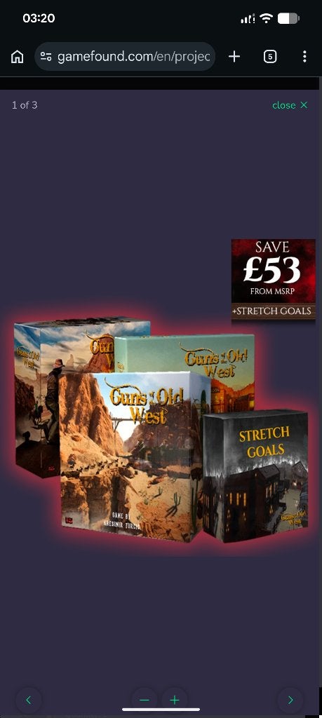 Guns of the old west Gamefound Frontier conquest edition, Neuf, Enlèvement ou Envoi, 1 ou 2 joueurs, Andere