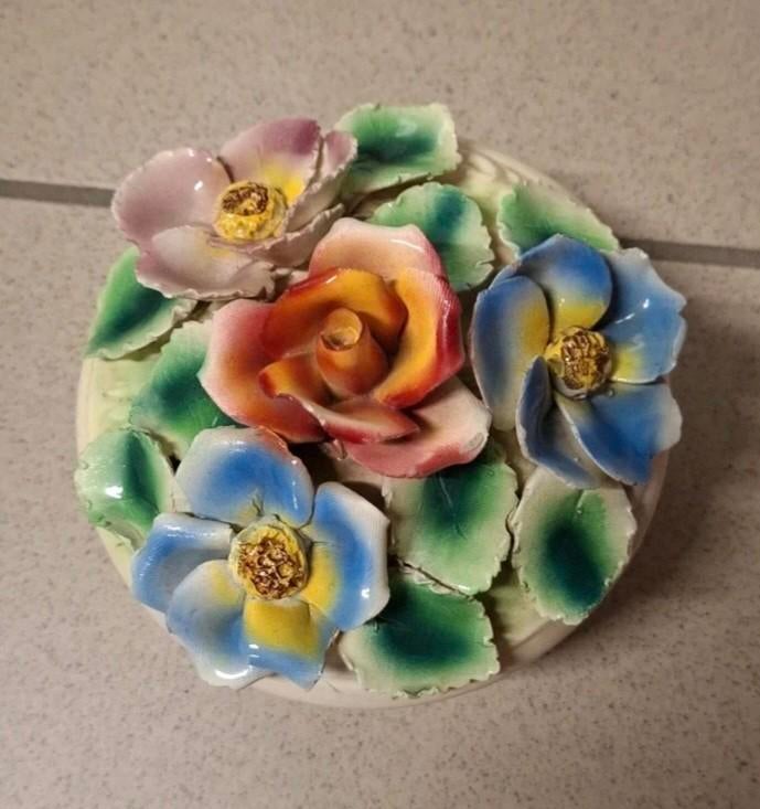 Bloemenpotje porselaine Italy, Antiek en Kunst, Antiek | Porselein, Ophalen of Verzenden