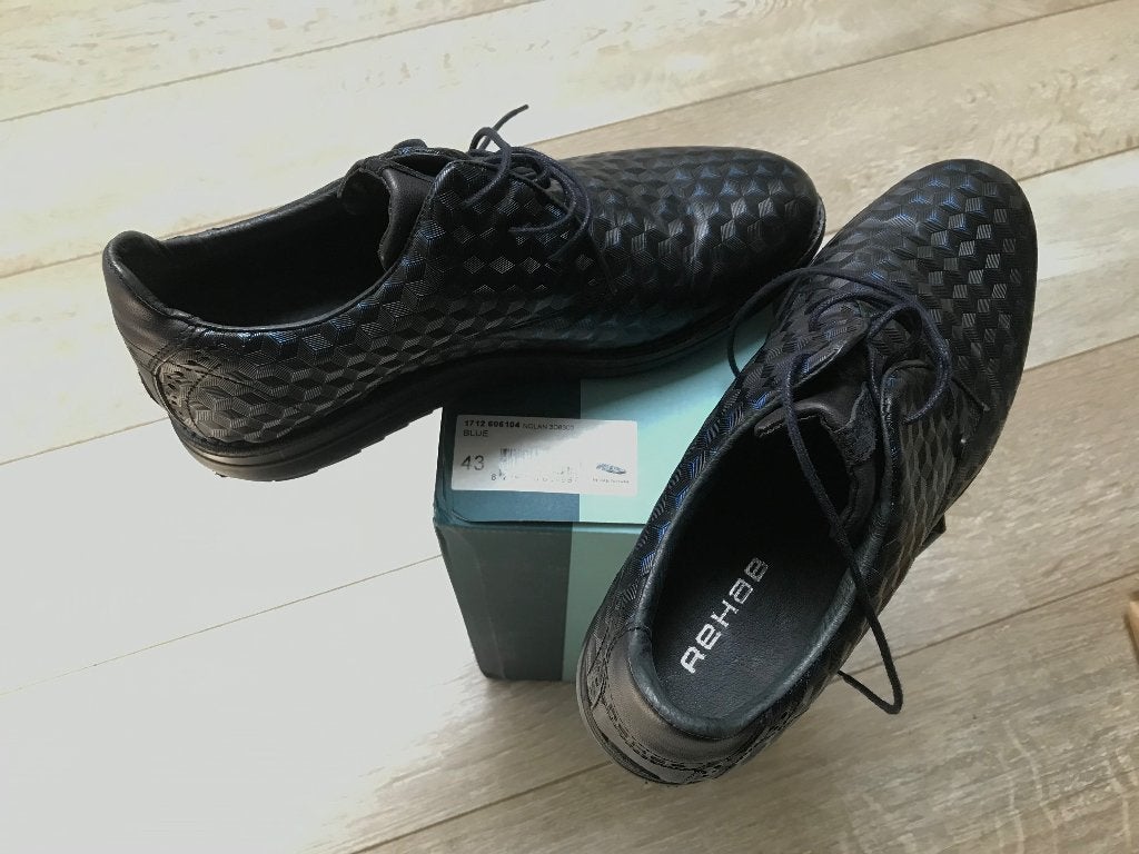 Rehabfootwear handgemaakte schoenen maat 43, Kleding | Heren, Schoenen, Blauw, Zo goed als nieuw, Veterschoenen, Rehabfootwear