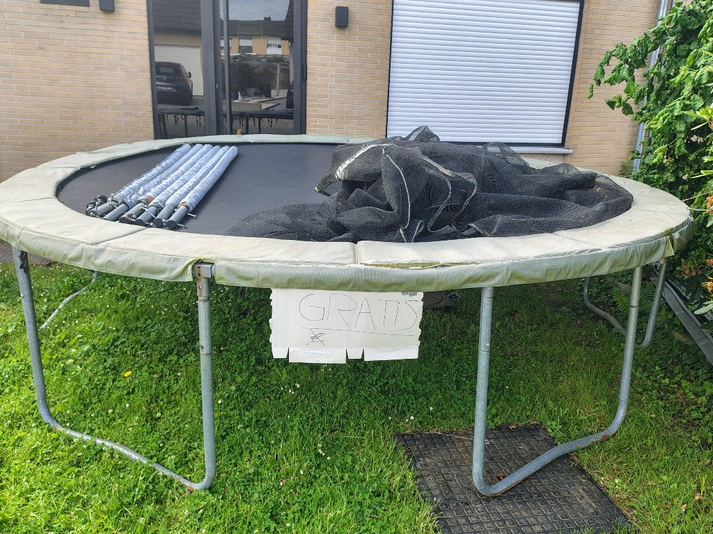 Trampoline gratis 3m80?, Ophalen, Gebruikt