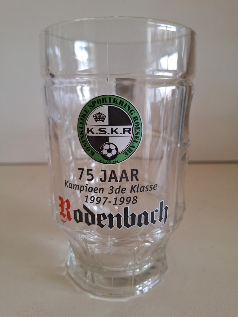 0,5 liter glazen bier pot brouwerij Rodenbach Roeselare, Enlèvement ou Envoi