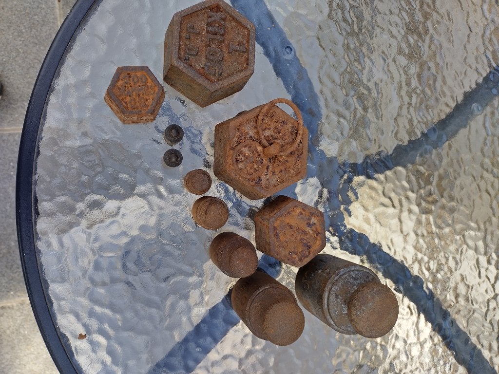 set gewichten voor bascule (11 stuks) - te reinigen, Ophalen