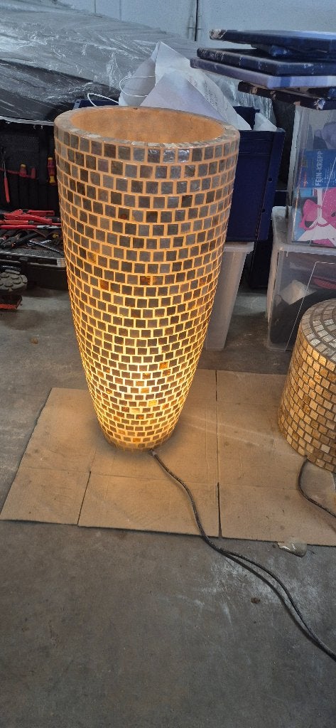 Staande lamp + ruimte bovenin voor op terras, Ophalen, Kunststof, Staande lamp, Waterbestendig