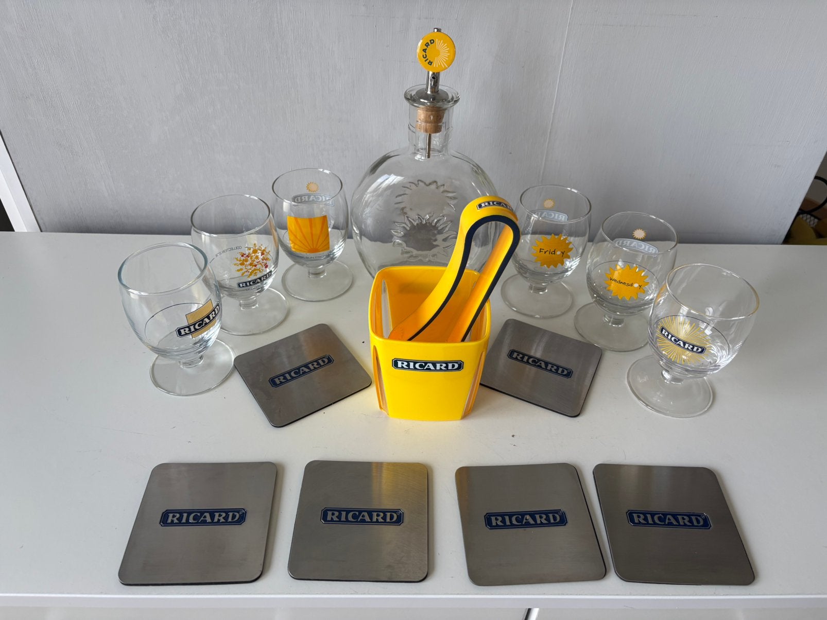 6 RICARD-glazen, karaf en artikelen, Verzamelen, Ophalen of Verzenden, Zo goed als nieuw