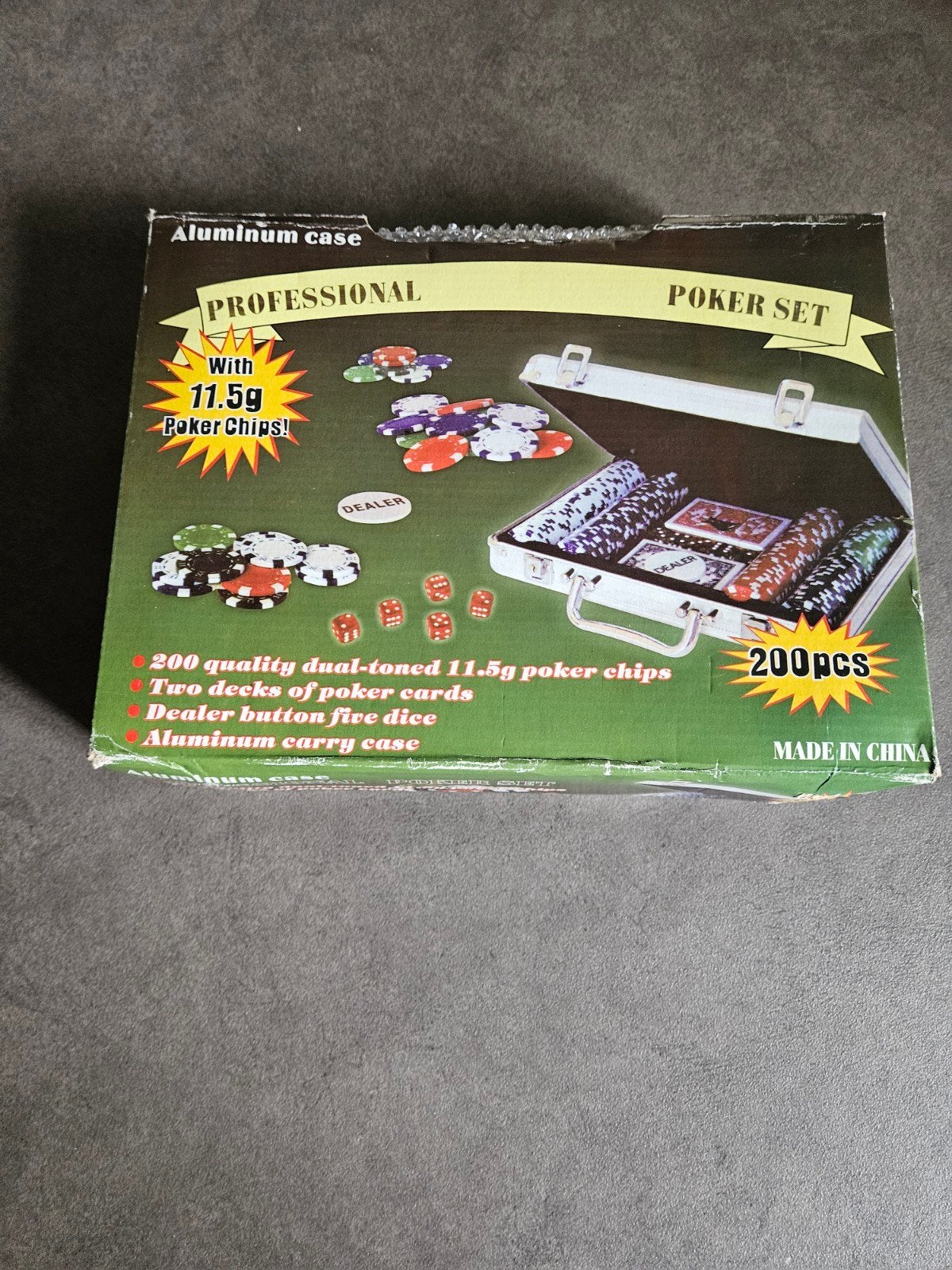 Professionele Pokerset 200-delig in Aluminium Koffer, Ophalen