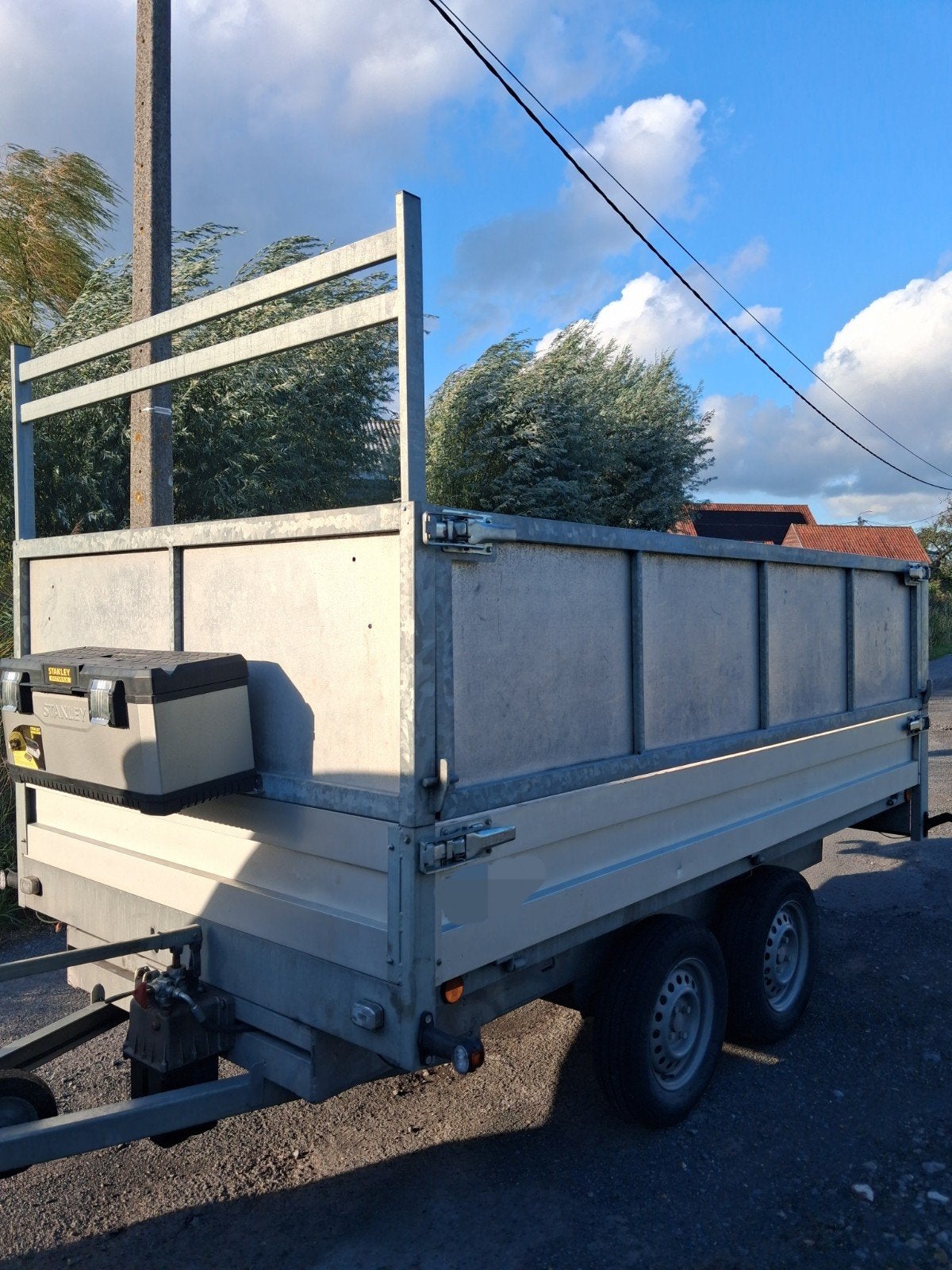 Aanhangwagen Kipper 750 kg 3m x 1m50 – tal van opties!, Auto diversen, Ophalen, Zo goed als nieuw