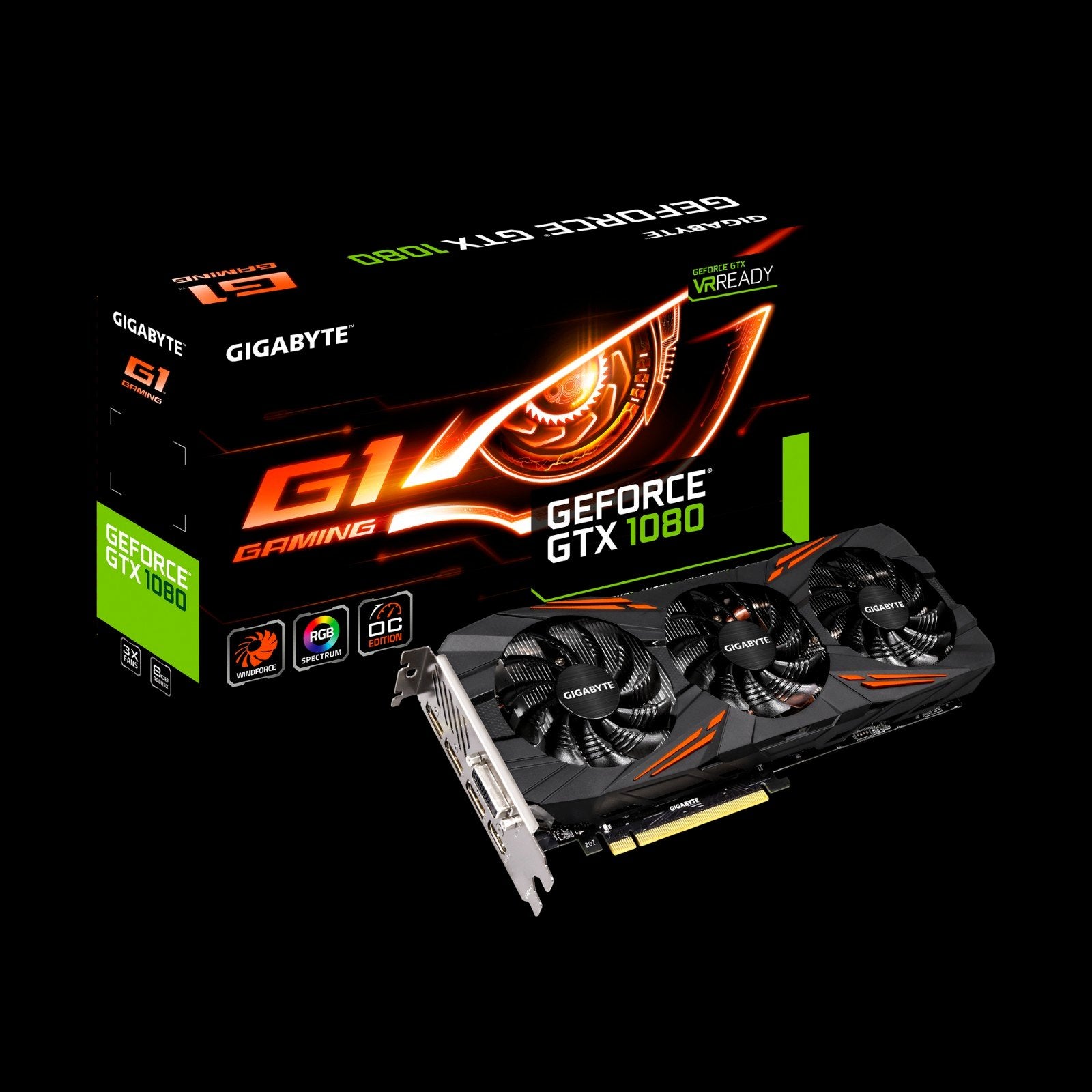 GTX 1080 Windforce – 8GB gaming GPU, Computers en Software, Videokaarten, Ophalen