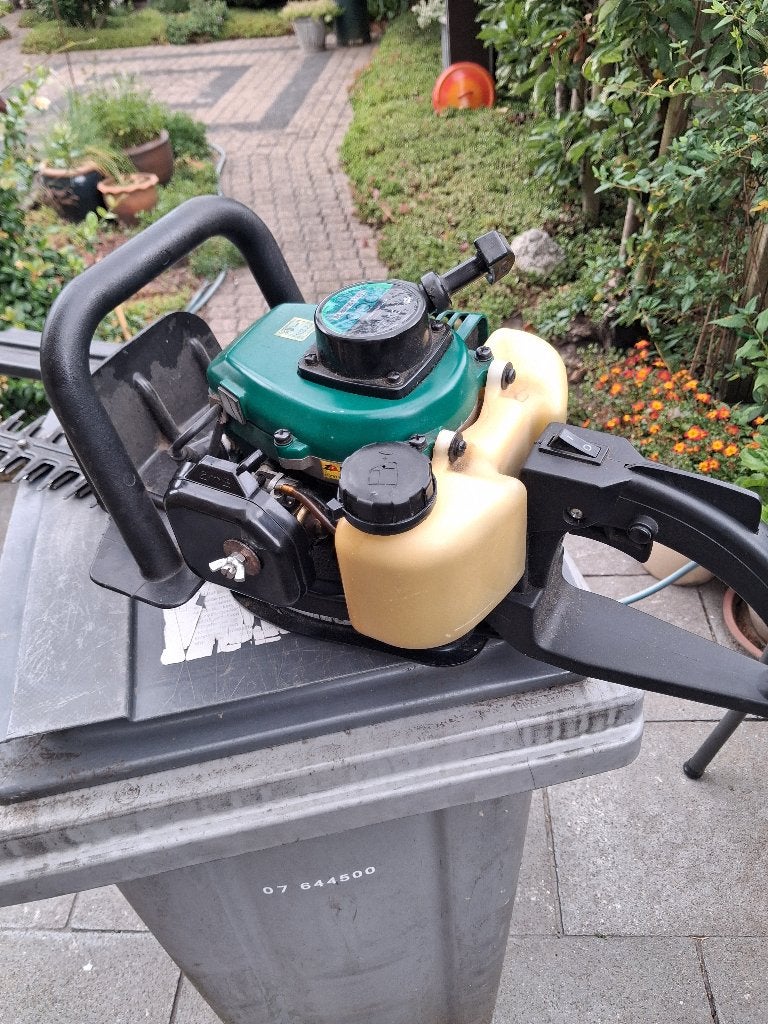 motor heggeschaar, Tuin en Terras, Heggenscharen, Ophalen, Gebruikt, Benzine, Powerplus