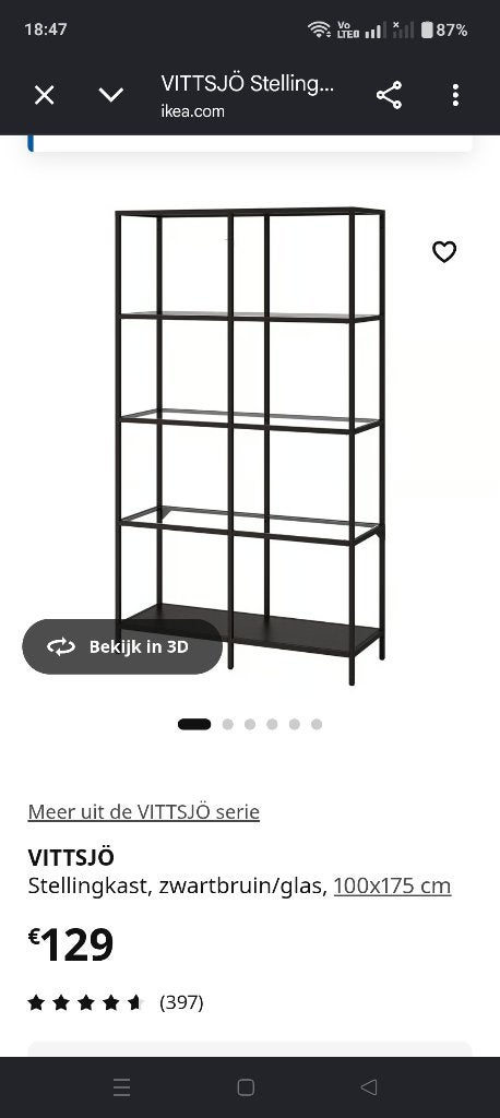 Stellingkast ikea, Ophalen, Gebruikt
