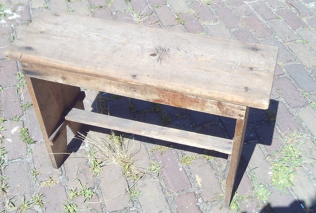 Banc ancien en bois - 71x24x48, Antiquités & Art, Enlèvement ou Envoi