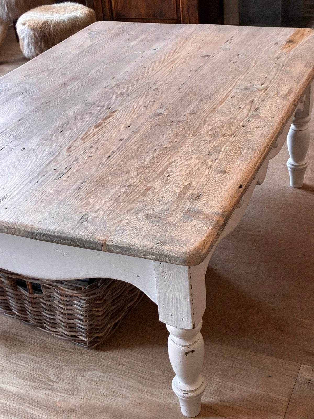 Houten salontafel, Huis en Inrichting, Ophalen, Gebruikt, 100 tot 150 cm, 50 tot 100 cm