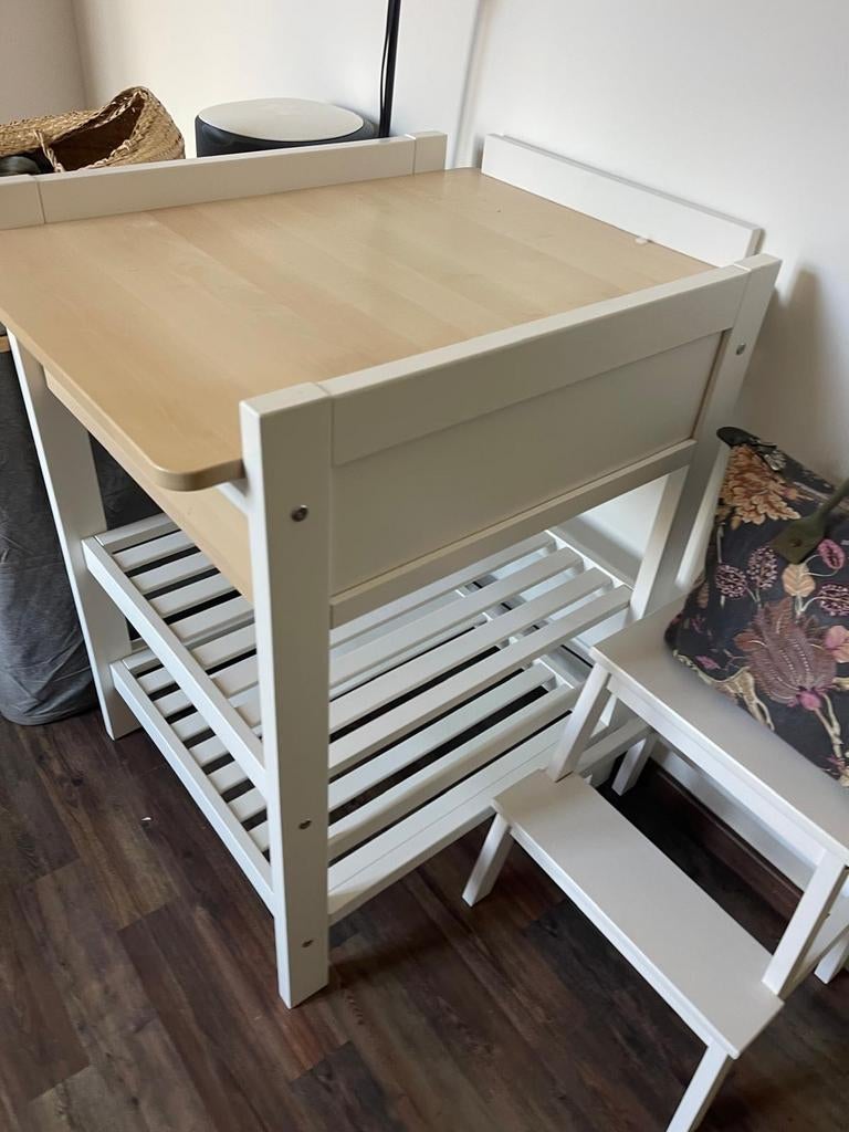 Luiertafel met lade, Ophalen