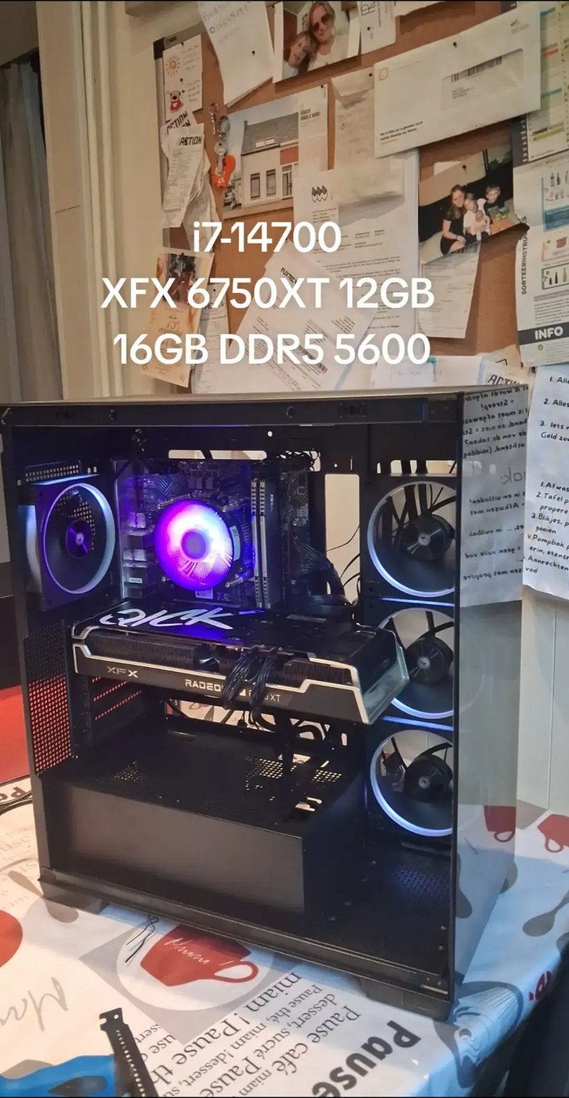 Custom PC DDR5 i7 14th Rx6750xt, 1tb, Ophalen of Verzenden, Zo goed als nieuw, Gaming