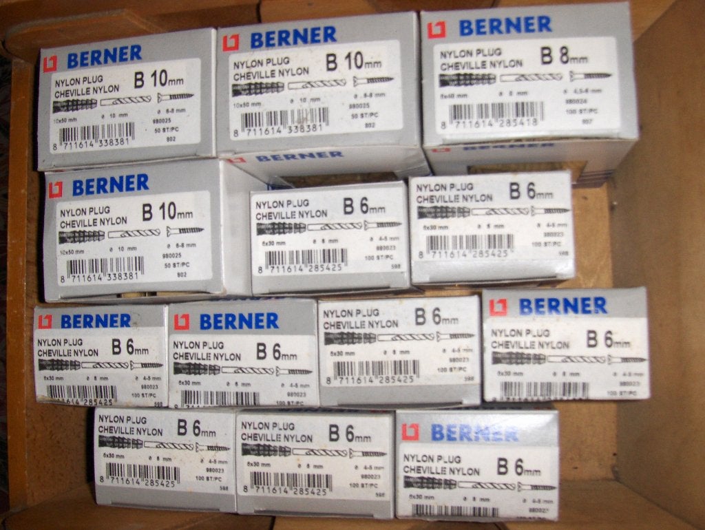 Cheville Berner. 13 boites soit 1150 chevilles pour 30€., Bricolage & Construction, Enlèvement ou Envoi, Neuf, Chevilles