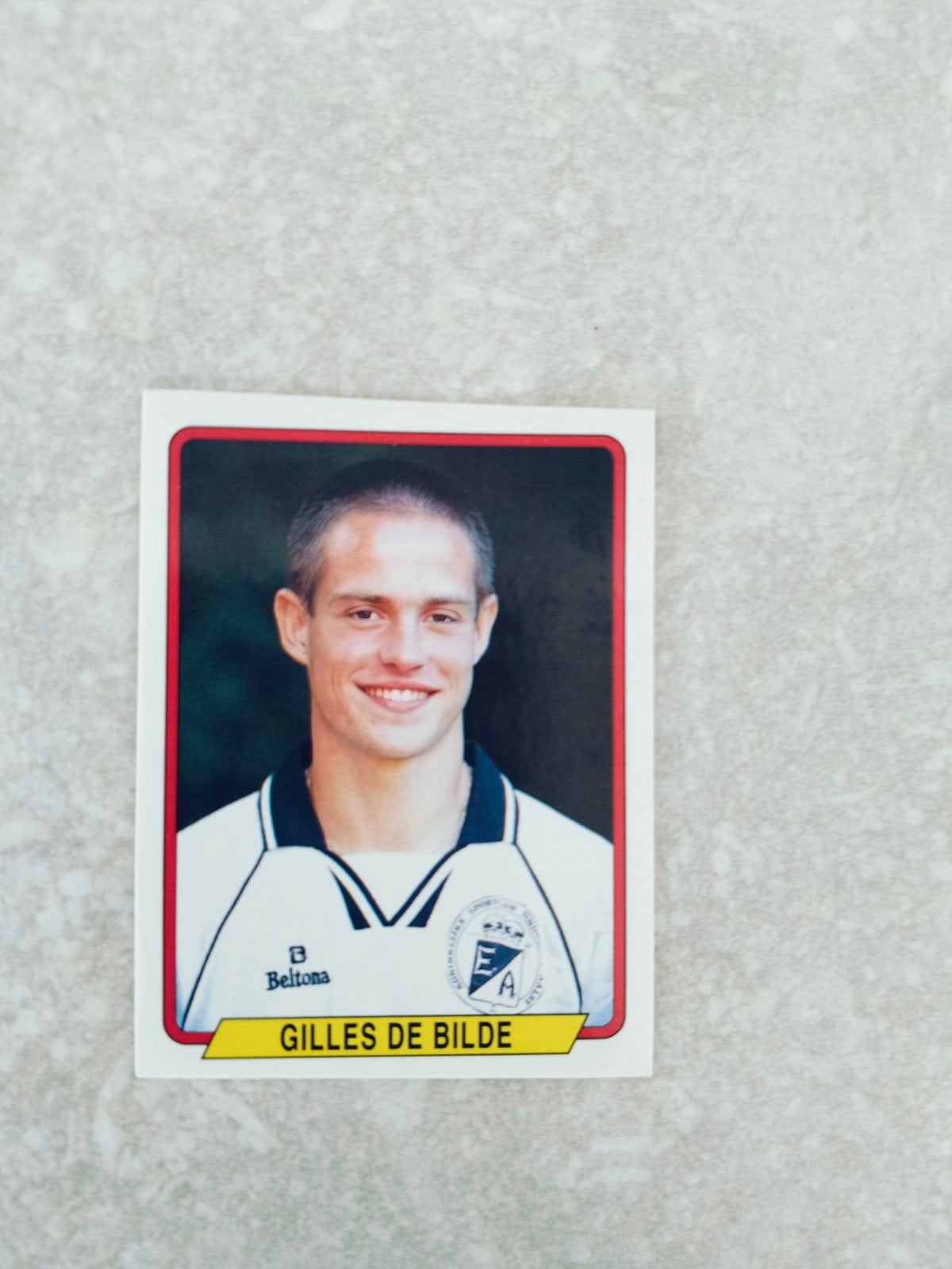 Panini sticker Football 95 Gilles de Bilde Eendracht Aalst, Ophalen of Verzenden, Sticker