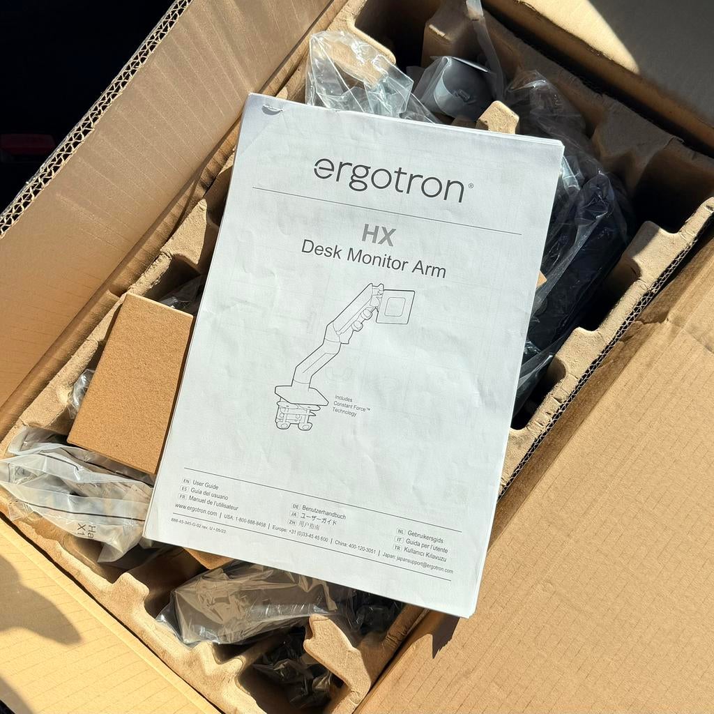 Bras/Support écran Ergotron HX noir neuf - qualité pro, Enlèvement, Neuf