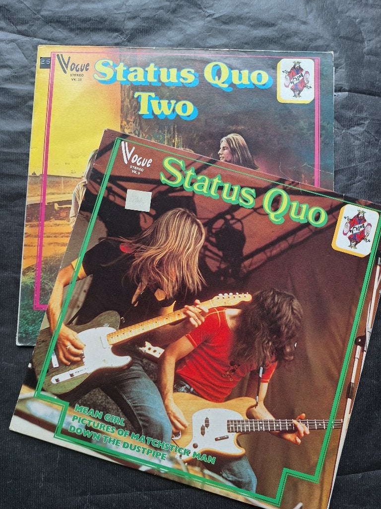 STATUS QUO "Vogue One + Vogue Two" 2 X rock LP (1976) IZGS., LP, Ophalen of Verzenden, Zo goed als nieuw, Poprock