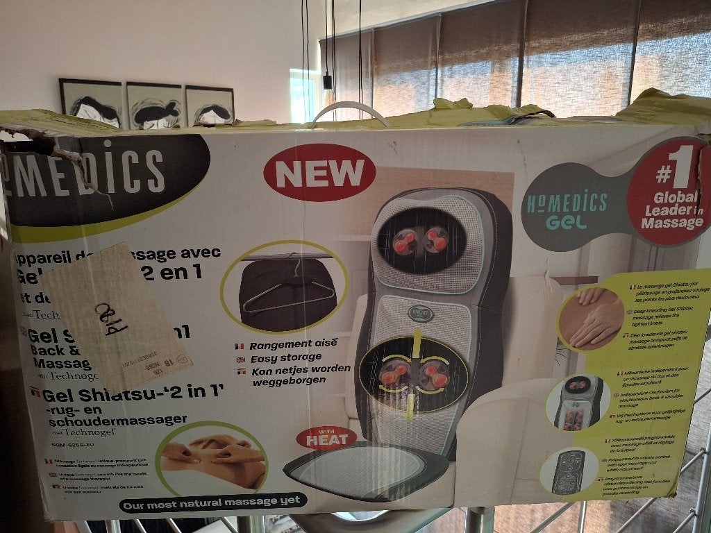 HoMedics Gel Shiatsu 2-in-1 Rug- en Schoudermassage Apparaat, Ophalen, Apparaat