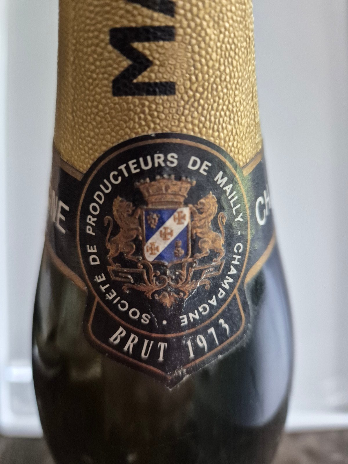 Champagne MAILLY  BRUT 1973, Verzamelen, Ophalen, Champagne
