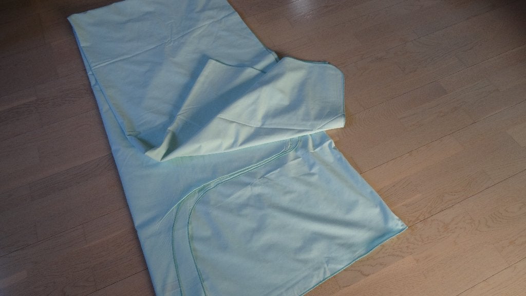 HOUSSE DE COUETTE BLEU CLAIR 220/200, Enlèvement ou Envoi, Housse de couette, Utilisé, Coton