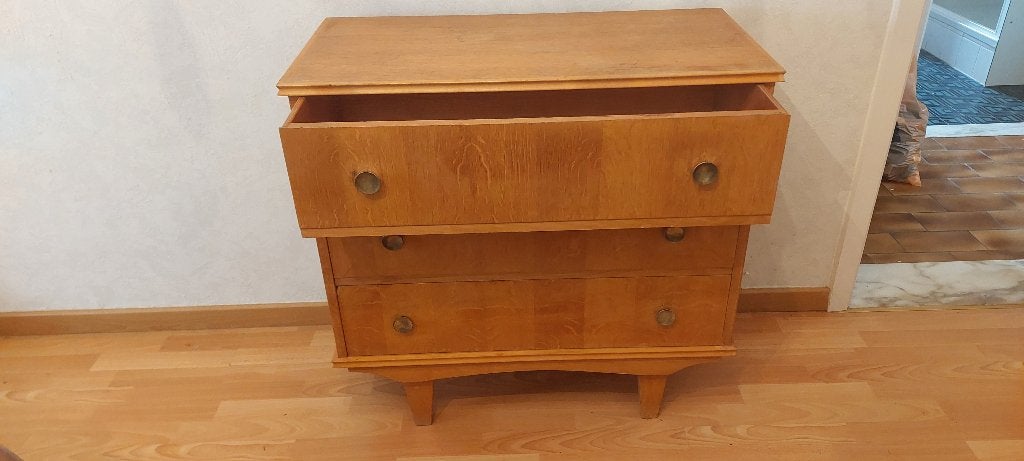 Vintage ladenkast, Ophalen, 50 tot 100 cm, 3 of 4 laden, Minder dan 100 cm