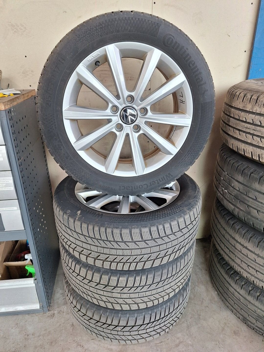 Volkswagen Passat Winterset 17 Inch, Ophalen, -, -, Banden en Velgen