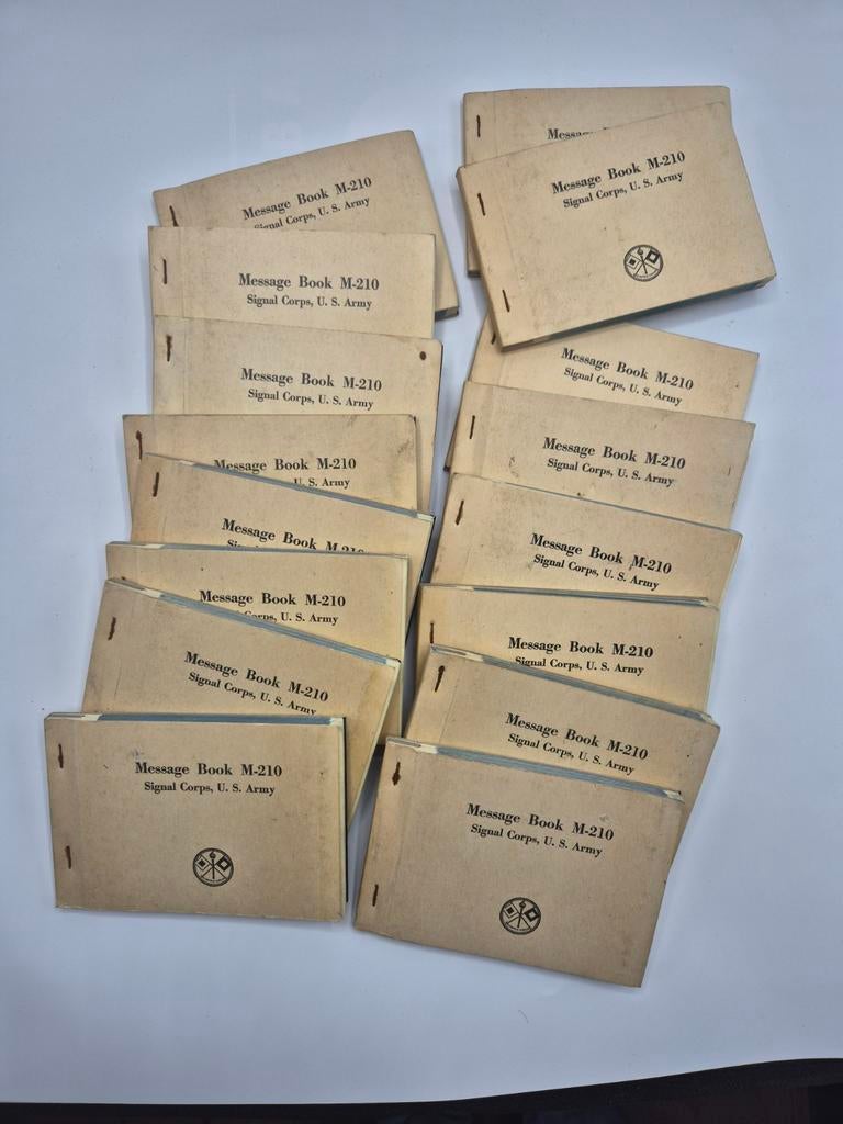 US WWII Lot 15 M210 Signal Corps Radio Message Books | Radio, Verzamelen, Verzenden