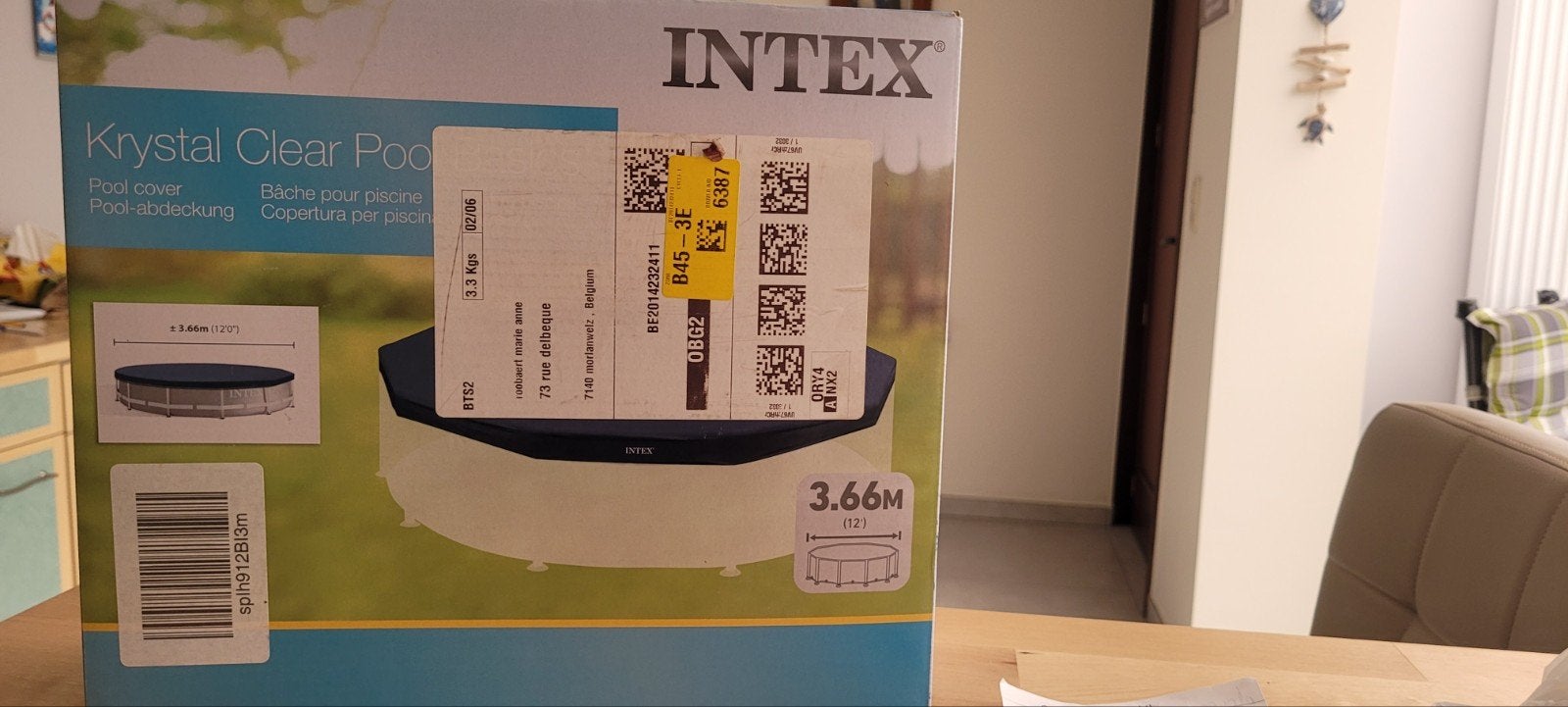 Bache pour piscine intex