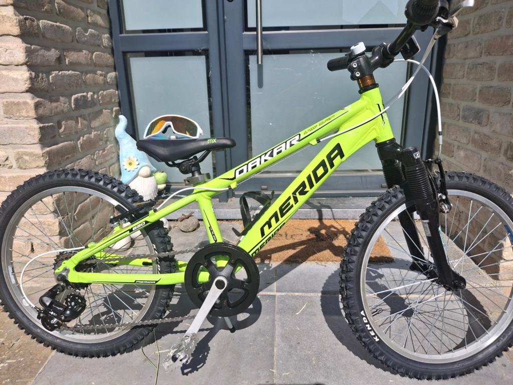 KINDERMOUNTAINBIKE MERIDA 20 INCH 5-7 JR VOLLEDIG VERNIEUWD, Ophalen, Gebruikt, Velgrem, MERIDA DAKAR