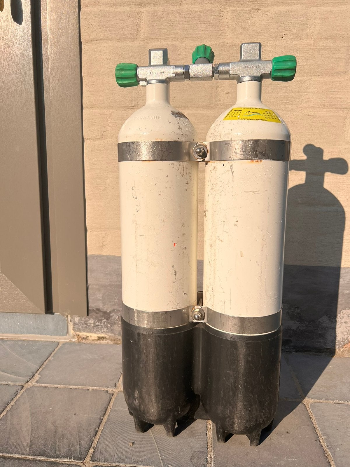 Duikflessen Bi 2x7L 300 Bar, Watersport en Boten, Duiken, Ophalen, Zo goed als nieuw