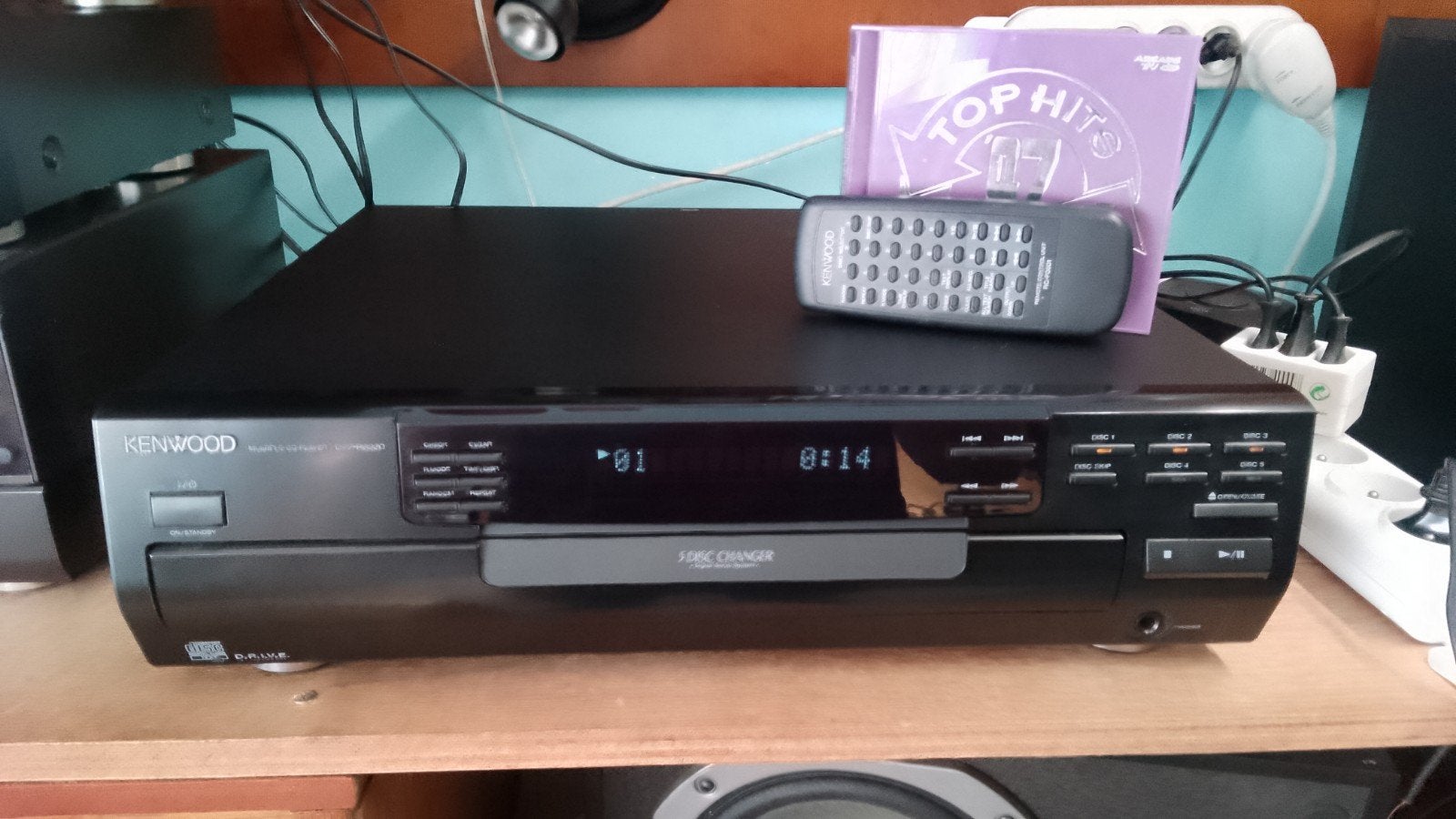 Prachtige cd speler Kenwood 5 lader volledig na gezien, TV, Hi-fi & Vidéo, Lecteurs CD, Enlèvement