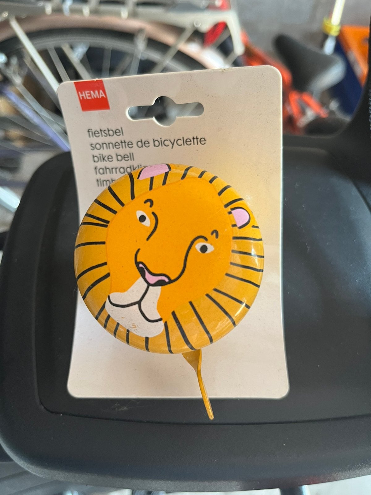 Fietsbel leeuw, Vélos & Vélomoteurs, Accessoires vélo | Cloches de vélo, Enlèvement, Comme neuf