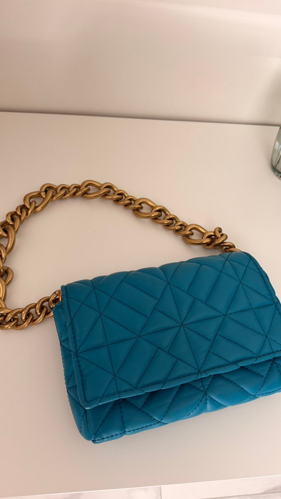 Zara schoudertas blauw, Handtassen en Accessoires, Verzenden, Zo goed als nieuw, Schoudertasje