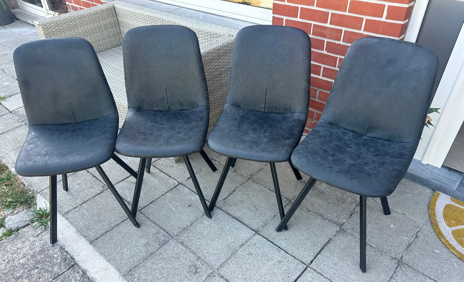 4 kuipstoeltjes van max meubels, Ophalen, Overige materialen, Gebruikt, Vier