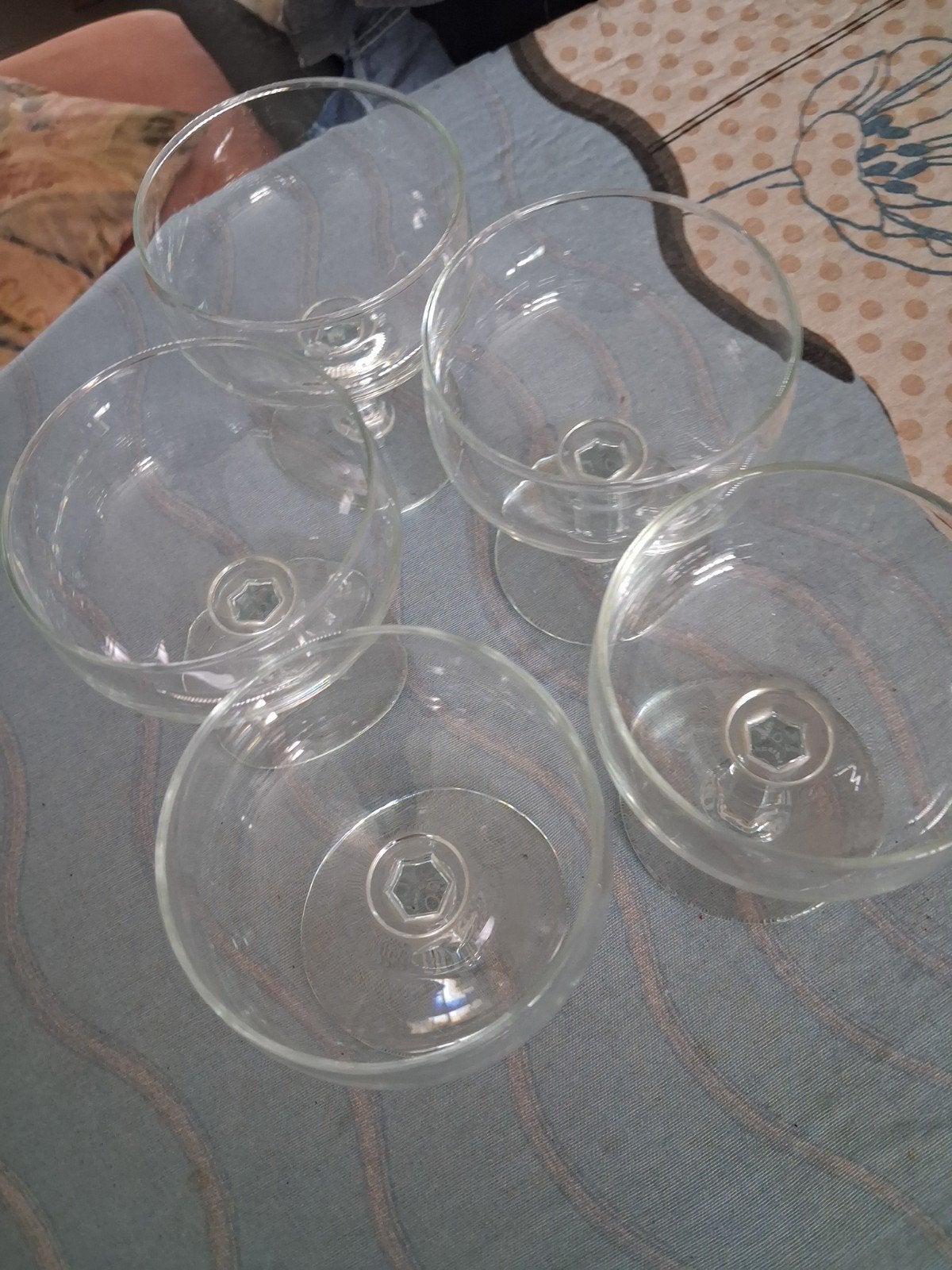 5 coupe champagne glazen, Ophalen, Zo goed als nieuw, Overige typen