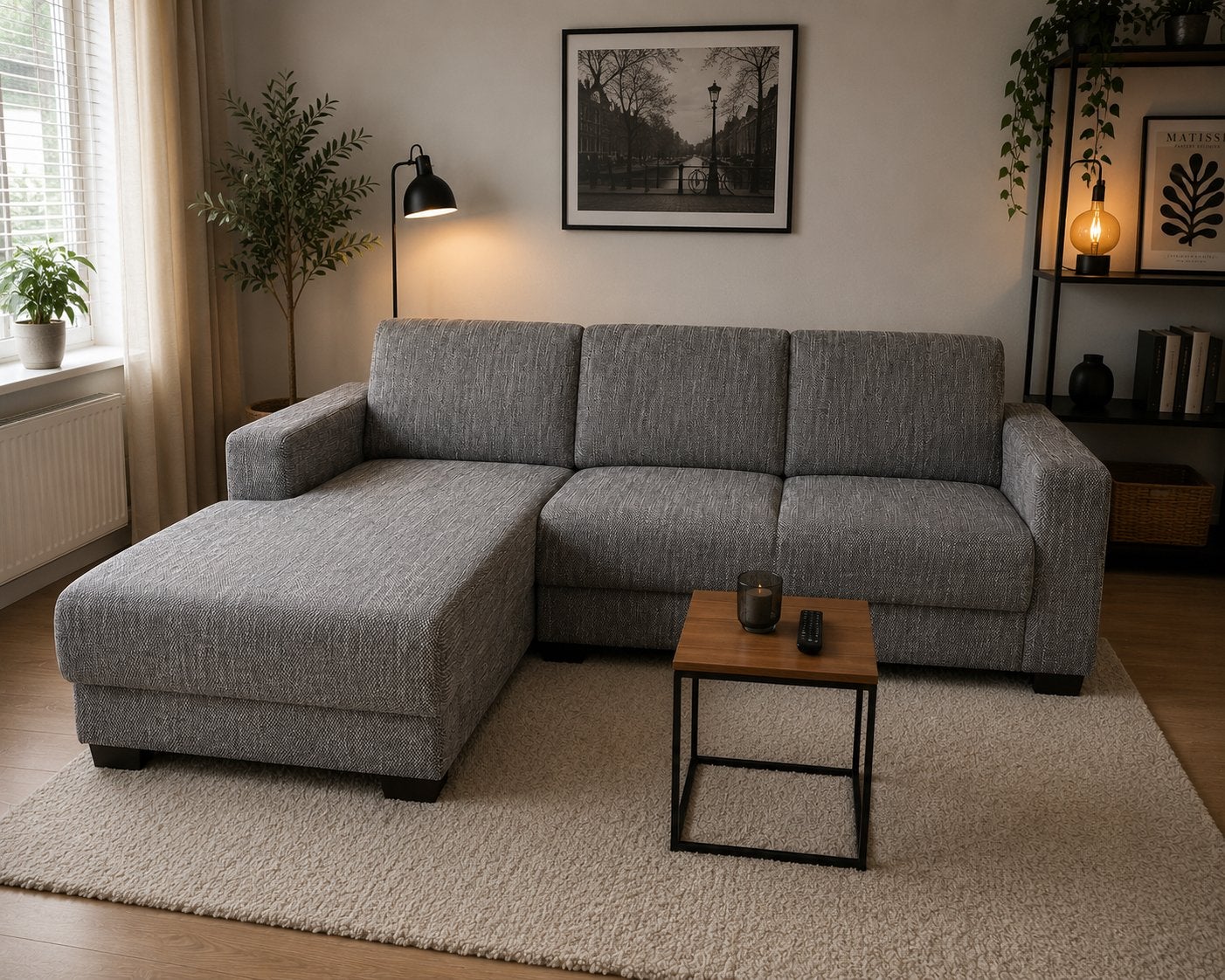 Siège d'angle moderne à droite + livraison gratuite, Maison & Meubles, Enlèvement, Utilisé, Banc d'angle, Tissus