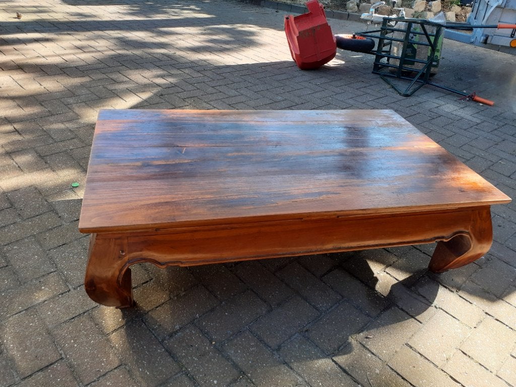 Afrikaanse Teak koffie tafel, Ophalen, Afrikaanse - rustig, Gebruikt, 50 tot 100 cm