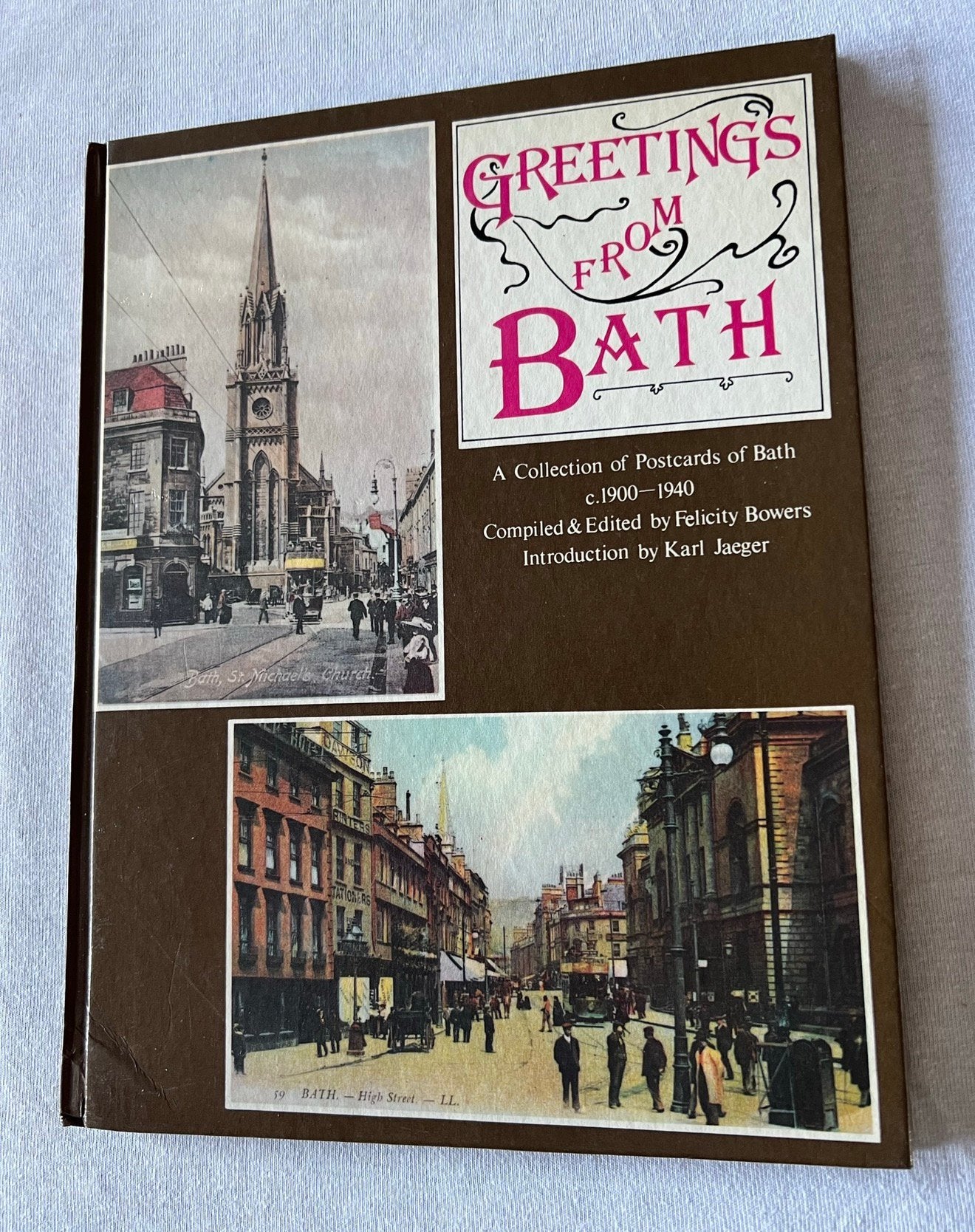 Greetings from Bath - livre de cartes 1900-1940 hard rigide, Collections, Cartes postales | Étranger, Enlèvement ou Envoi, 1920 à 1940