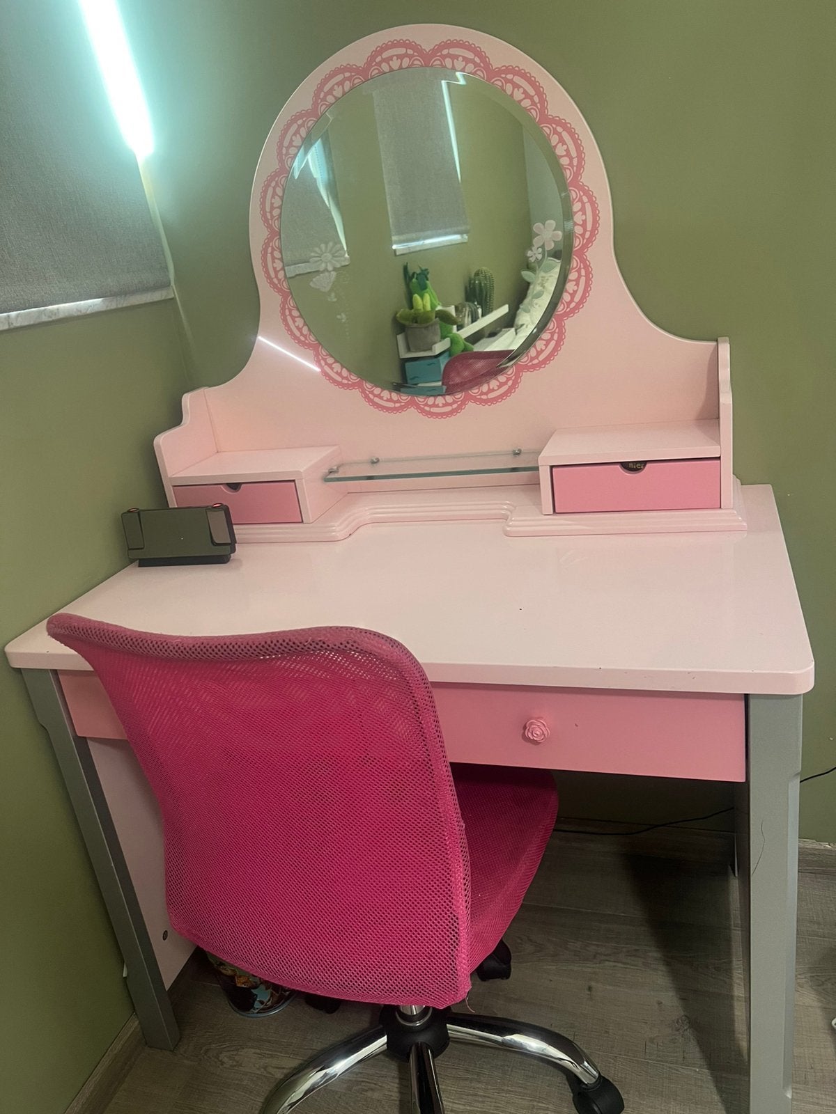 table de bureau, Avec tiroirs, Autres styles, Rose, Enlèvement